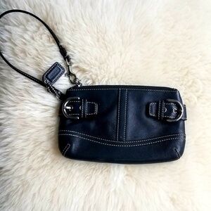 Coach authentic leather wristlet.